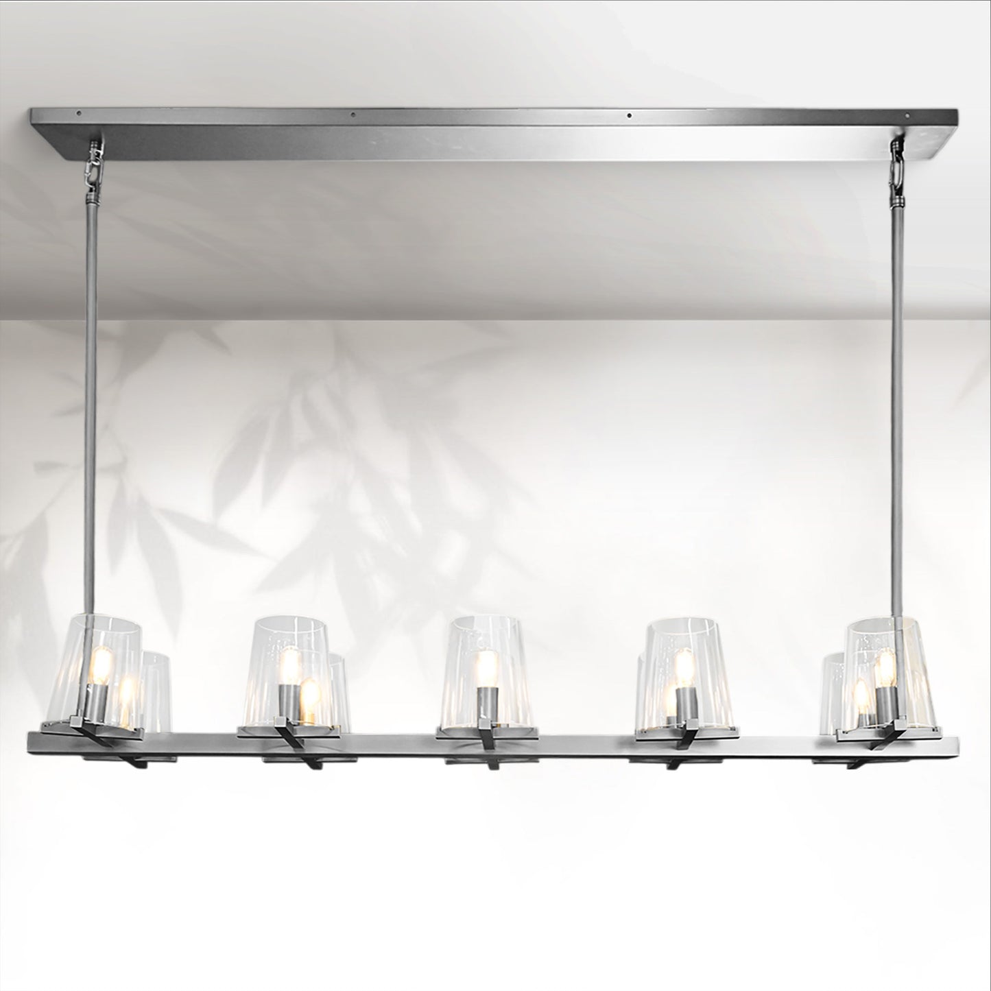 Paricia Glass Linear Chandelier 49"60"