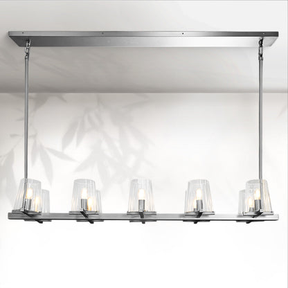 Paricia Glass Linear Chandelier 49"60"