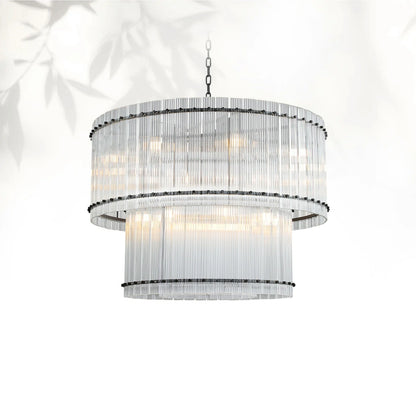 Sun Marcus Two-Tier Glass Round Chandelier 22", 37", 48", 60"