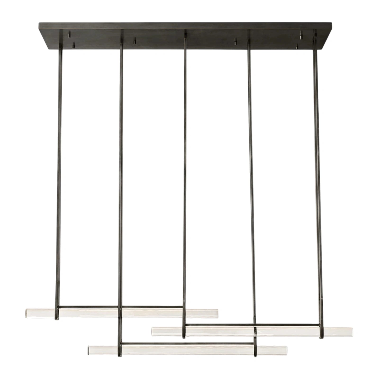 Oudubon Crystal Triple Bar Linear Chandelier