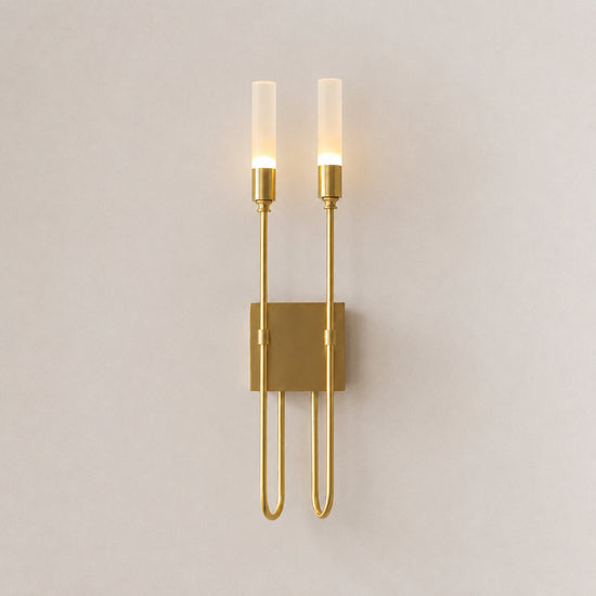Double Arrow Wall Lamp, 3.9~5.5-Inch x H 23.6-Inch, Antique Brass (brass) for Living Room