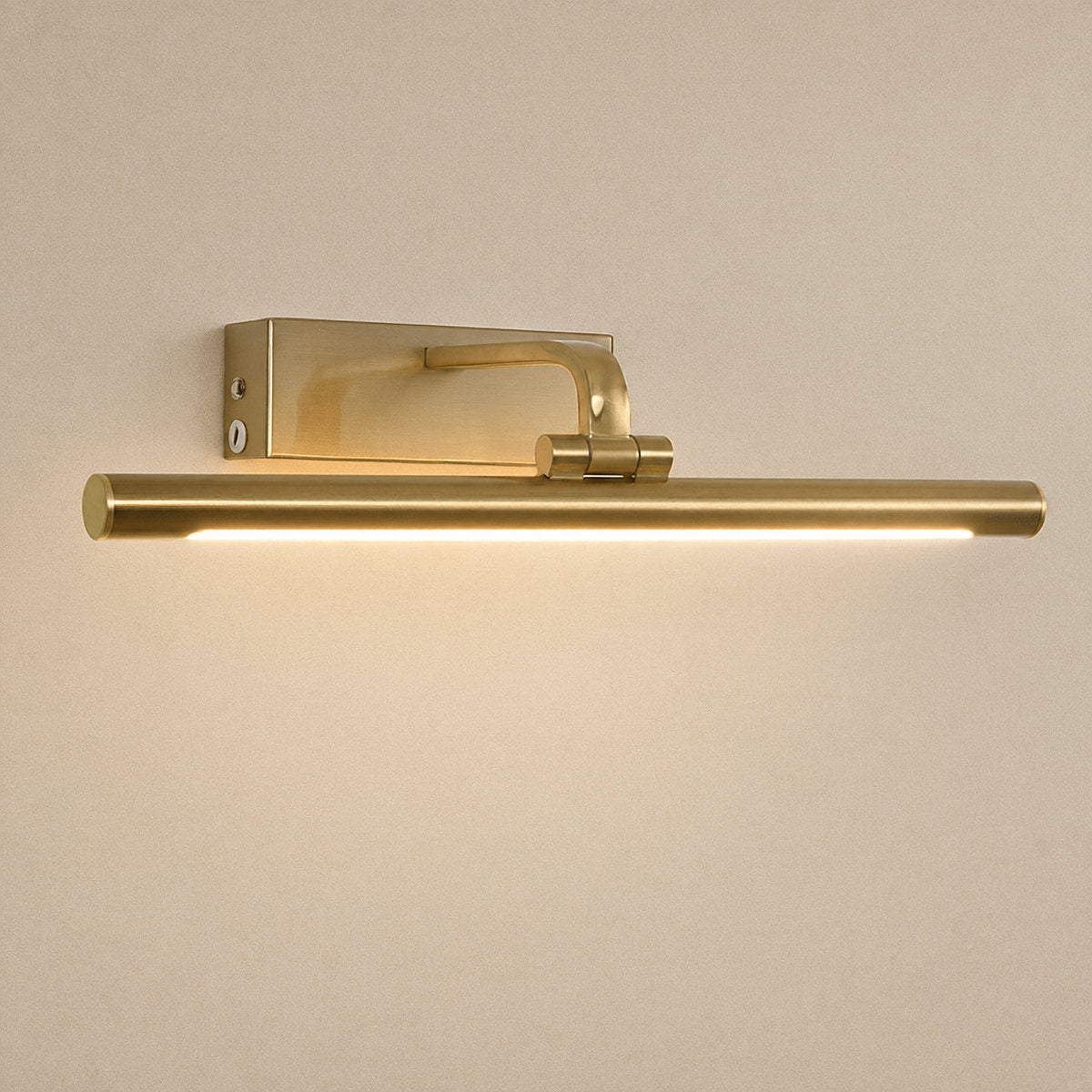 Brillan Frame Rechargeable Wall Lamp, L 16.9~28.7-Inch x H 2.3-Inch, Gold, Warm Light for Bedroom & Living Room