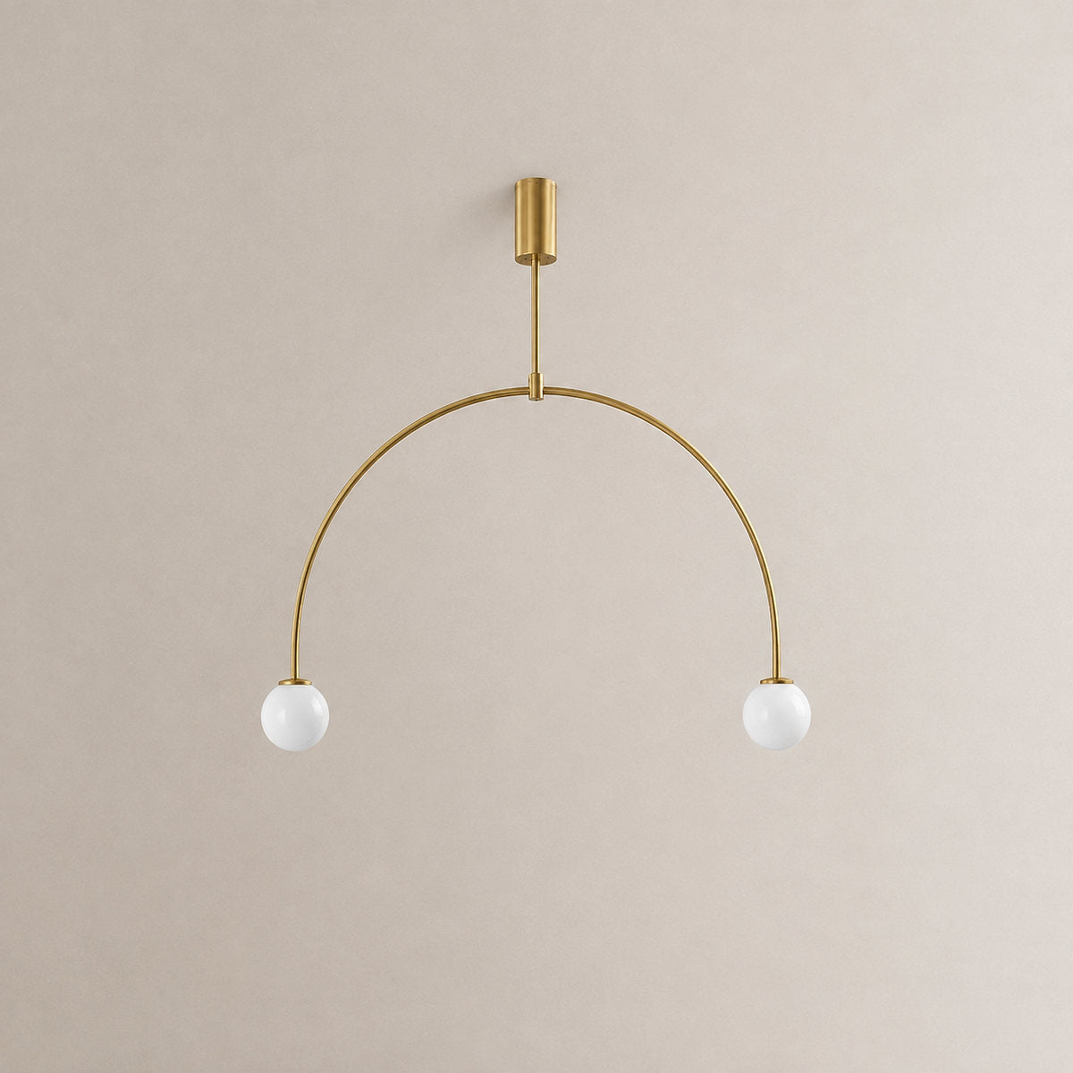 Tricolordeer Curved Metal Arc Sphere Chandelier