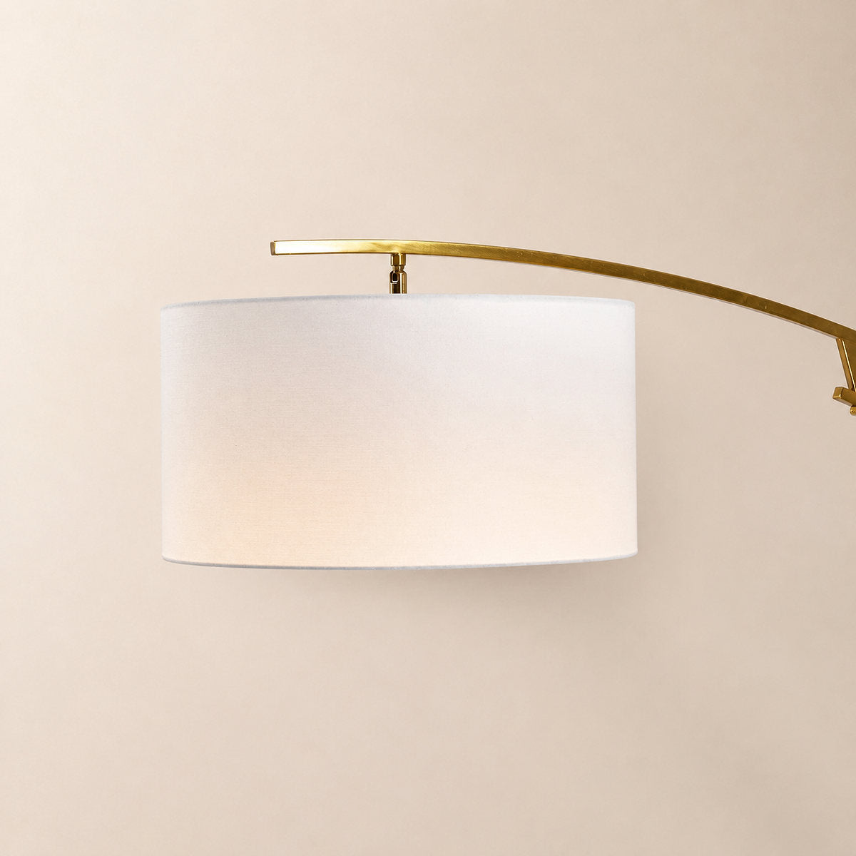 Tricolordeer Curved Black and Gold Fabric Floor Lamp