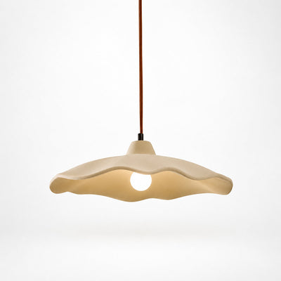 Wavy Edge Microcement Pendant Light for Dining Room & Living Room