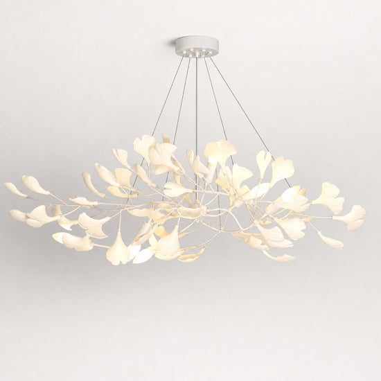 Porcelain Leaf Horizontal Branch Chandelier