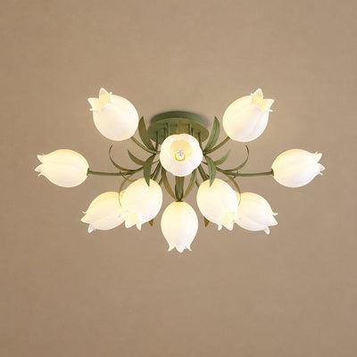 Tricolordeer Lily Flower Acrylic Ceiling Lamp