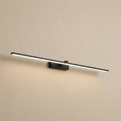 Metal Linear Mirror Wall Lamp, L 15.7~31.5-Inch x H 3.1-Inch, Black, Warm Light for Living Room & Dining Room