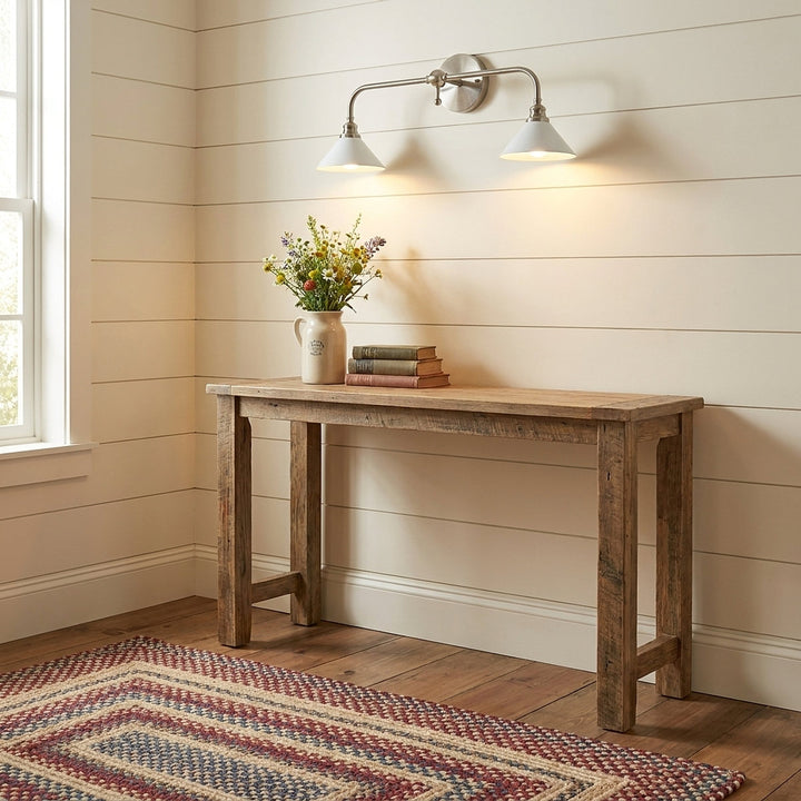 Bridgemont Wall Lamp, 9.1-Inch, Brass & White for Living Room