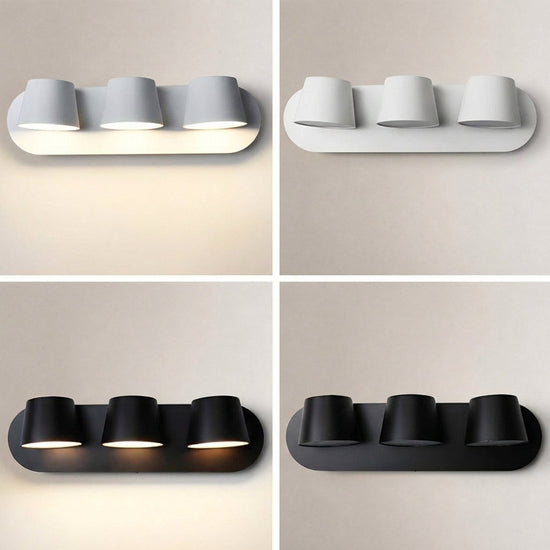 Angle Adjustable Plug-in Wall Lamp, 4.7~15-Inch x H 4.7~3.9-Inch, Black, Warm Light & US Plug for Bedroom & Living Room