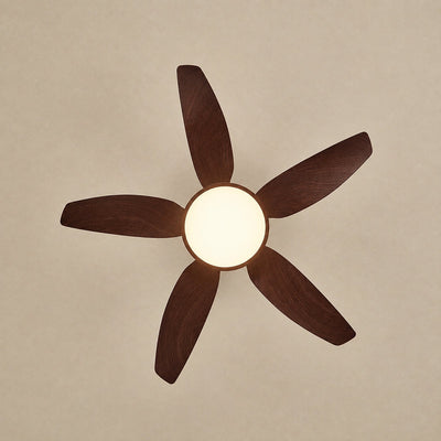 Sirocco Breeze Ceiling Fan Light, 42~48-Inch x H 13.8-Inch, Walnut Grain & Gold & White, Three-Color Light for Living Room