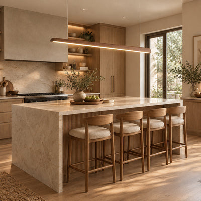 Walnut Wood Linear LED Pendant Light