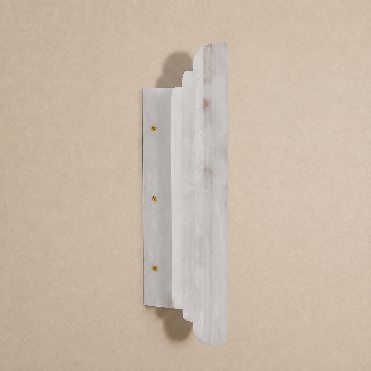 Estelle Alabaster Wall Lamp, 7.9-Inch x H 19.7-Inch, White, Warm Light for Living Room & Dining Room