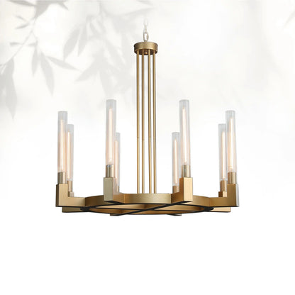 Cannel Glass Round Chandelier