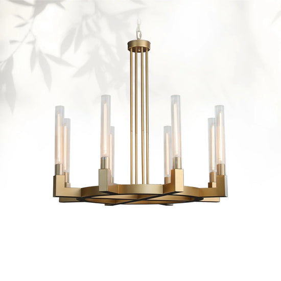 Cannel Glass Round Chandelier