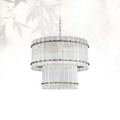 Sun Marcus Two-Tier Glass Round Chandelier 22", 37", 48", 60"