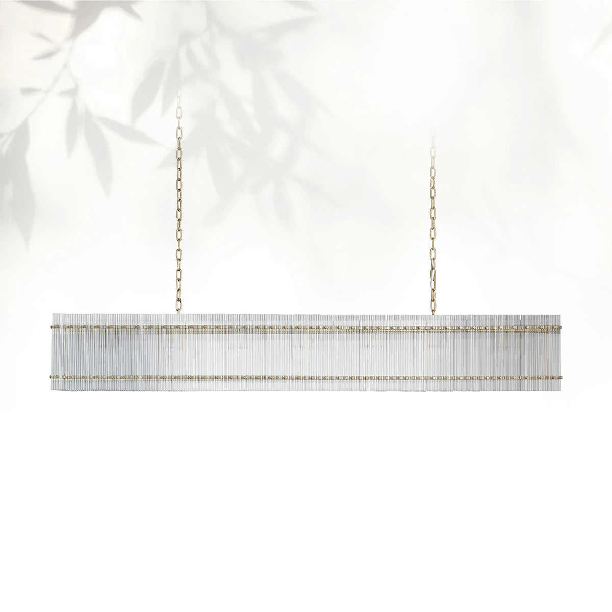 Sun Marcus Glass Rectangle Chandelier 54", 72"