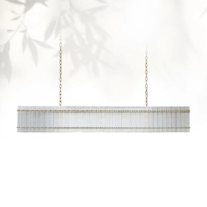 Sun Marcus Glass Rectangle Chandelier 54", 72"