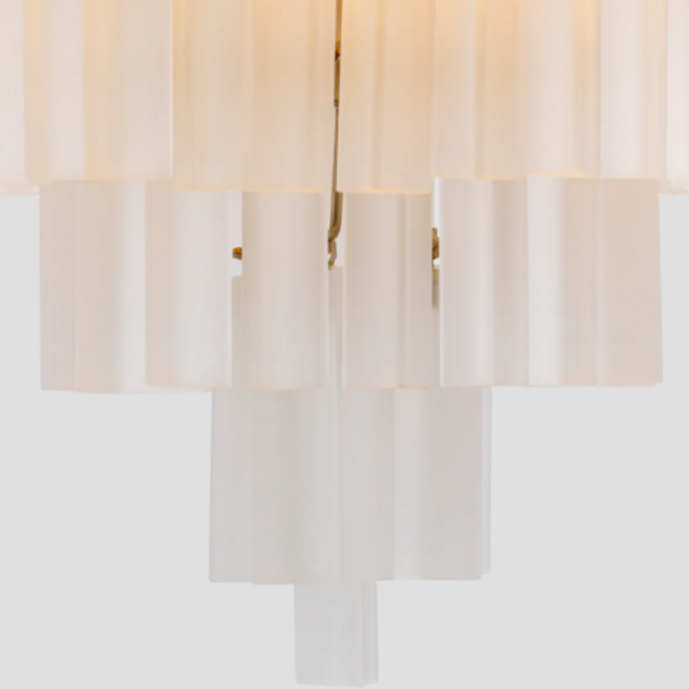 Bethel 3-Tier Glass Round Chandelier 24"