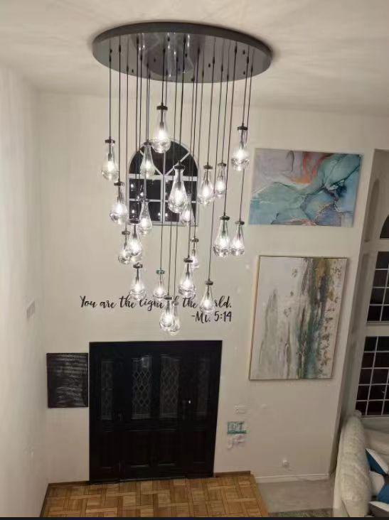 Soltaire Raindrop Round Chandelier 18"