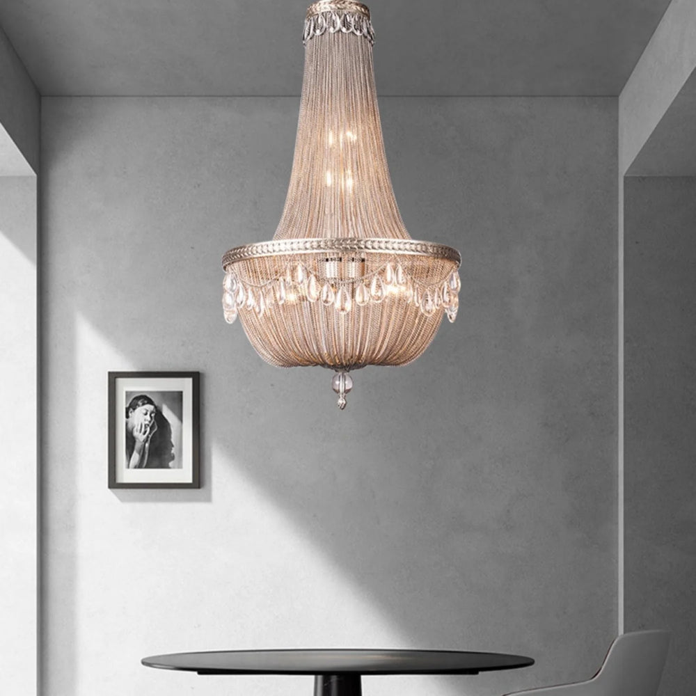 Oversize Modern Metal Art Luxury Crystal Chandelier for Duplex Hall/Staircase/Villa/Foyer