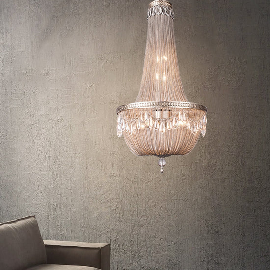Oversize Modern Metal Art Luxury Crystal Chandelier for Duplex Hall/Staircase/Villa/Foyer