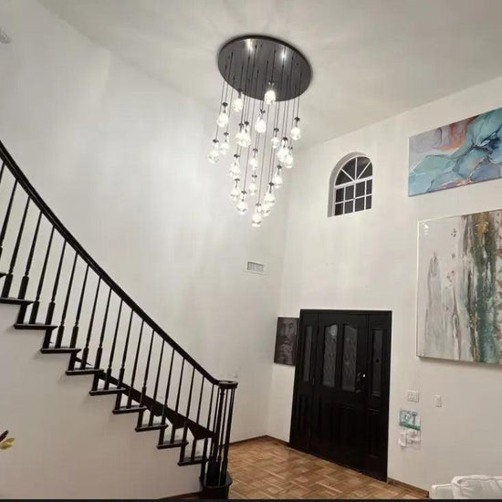 Soltaire Raindrop Round Chandelier 60"