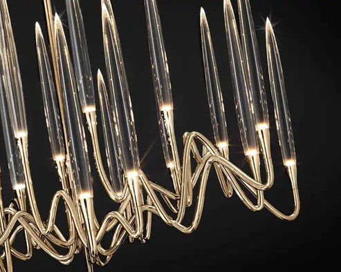 Pezzo Crystal Round Chandelier D33'' 47'' 55''