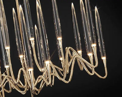 Pezzo Crystal Round Chandelier D33'' 47'' 55''