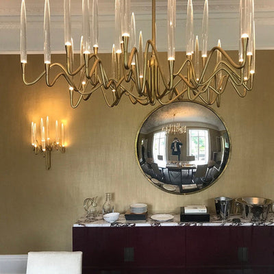 Pezzo Crystal Round Chandelier D33'' 47'' 55''