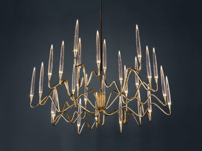 Pezzo Crystal Round Chandelier D33'' 47'' 55''