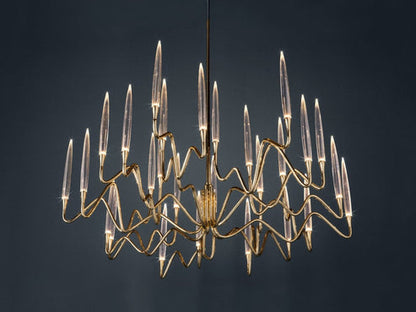 Pezzo Crystal Round Chandelier D33'' 47'' 55''