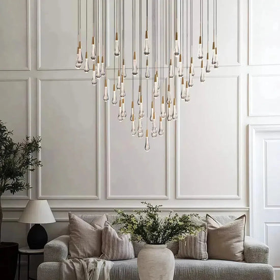 Soltaire Raindrop Round Chandelier 58"W
