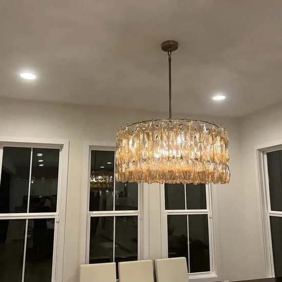 Cyra Clear Glass Round Chandelier