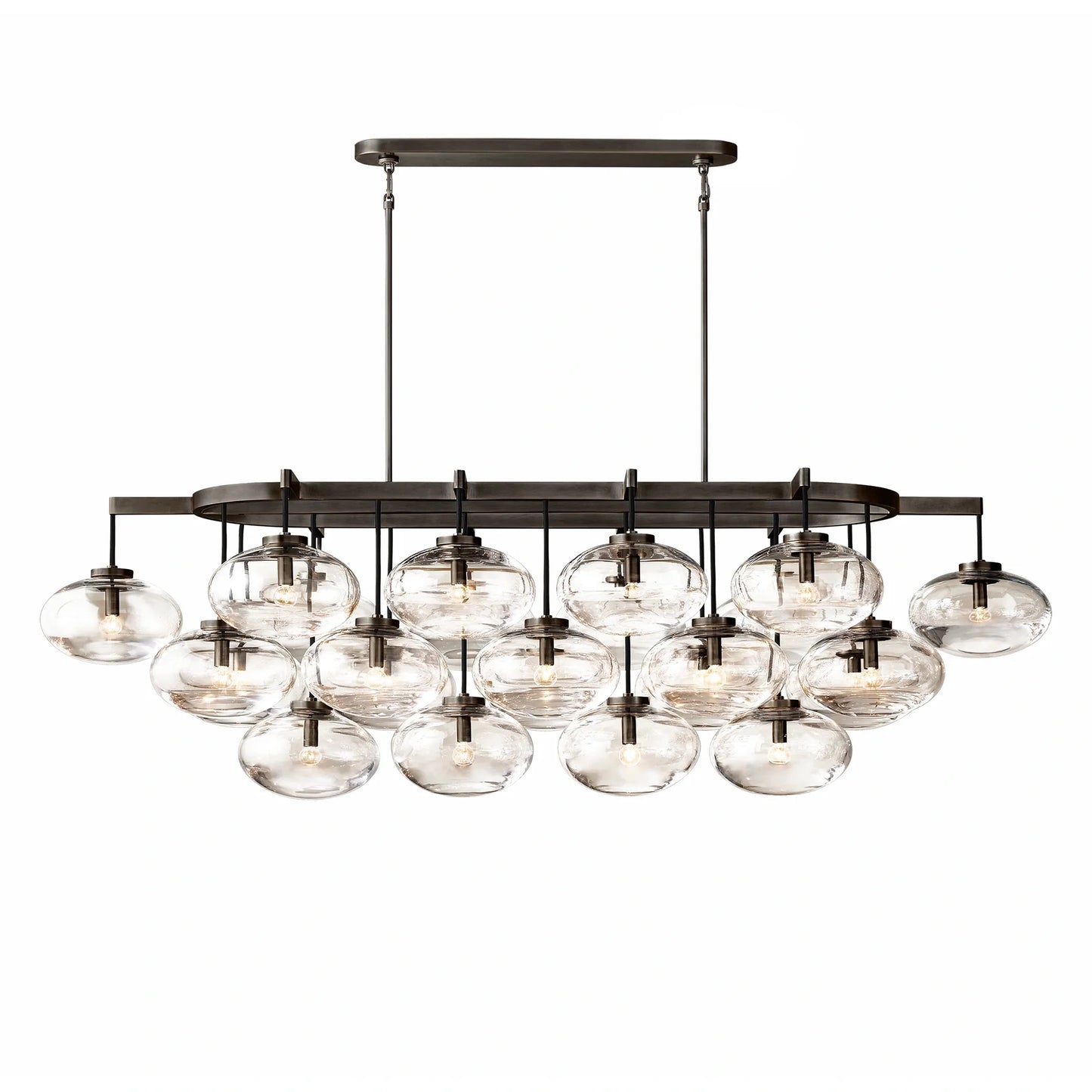 Aurum Clear Glass Linear Chandelier