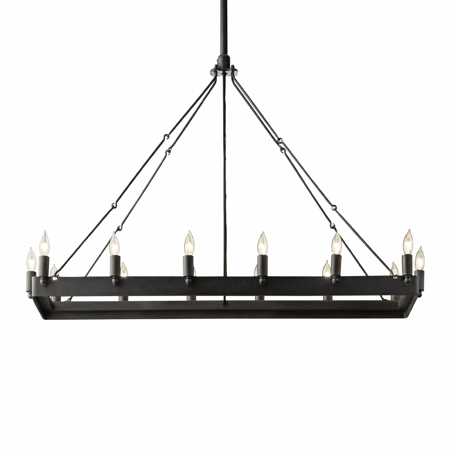 AuraFrame Rectangular Outdoor Chandelier
