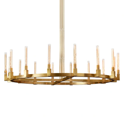 Cannel Glass Round Chandelier