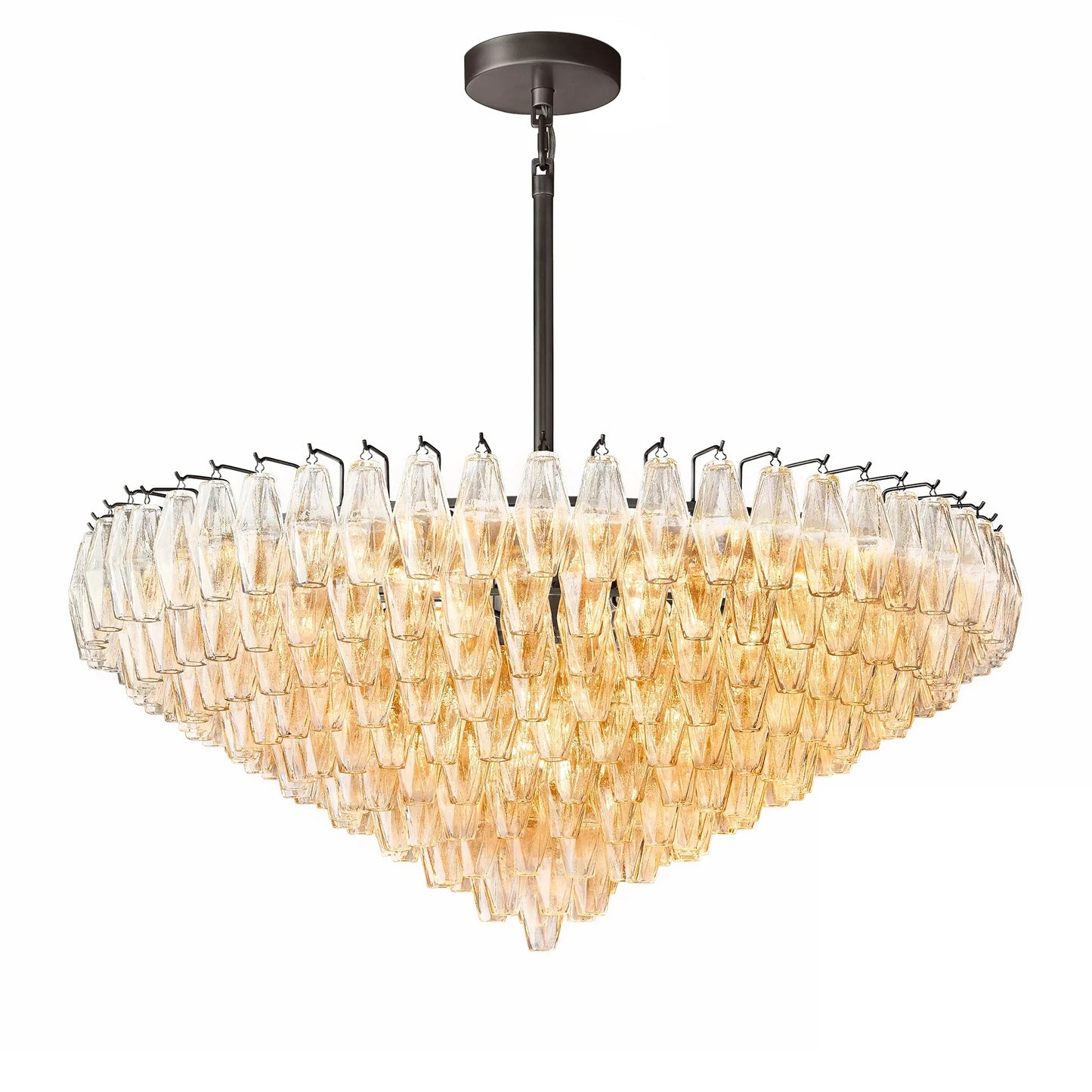 Elysium Glass Tiered Round Chandelier