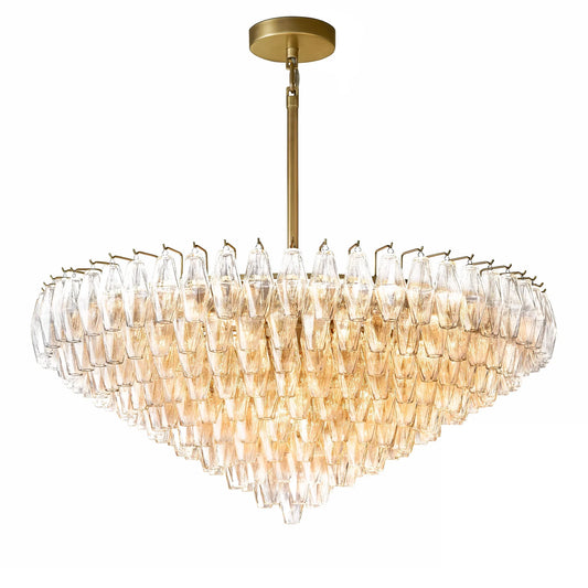 Chiaravalle Glass Tiered Round Chandelier 37" 47" 62"