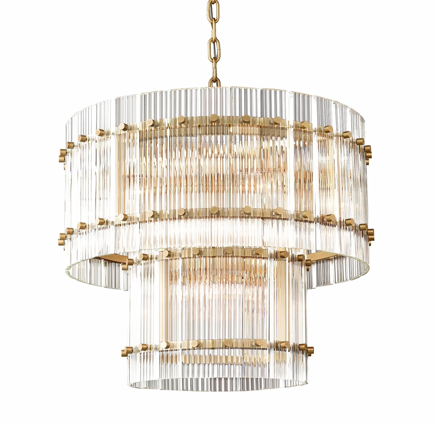 Sun Marcus Two-Tier Glass Round Chandelier 22", 37", 48", 60"