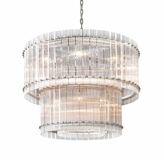 Sun Marcus Two-Tier Glass Round Chandelier 22", 37", 48", 60"