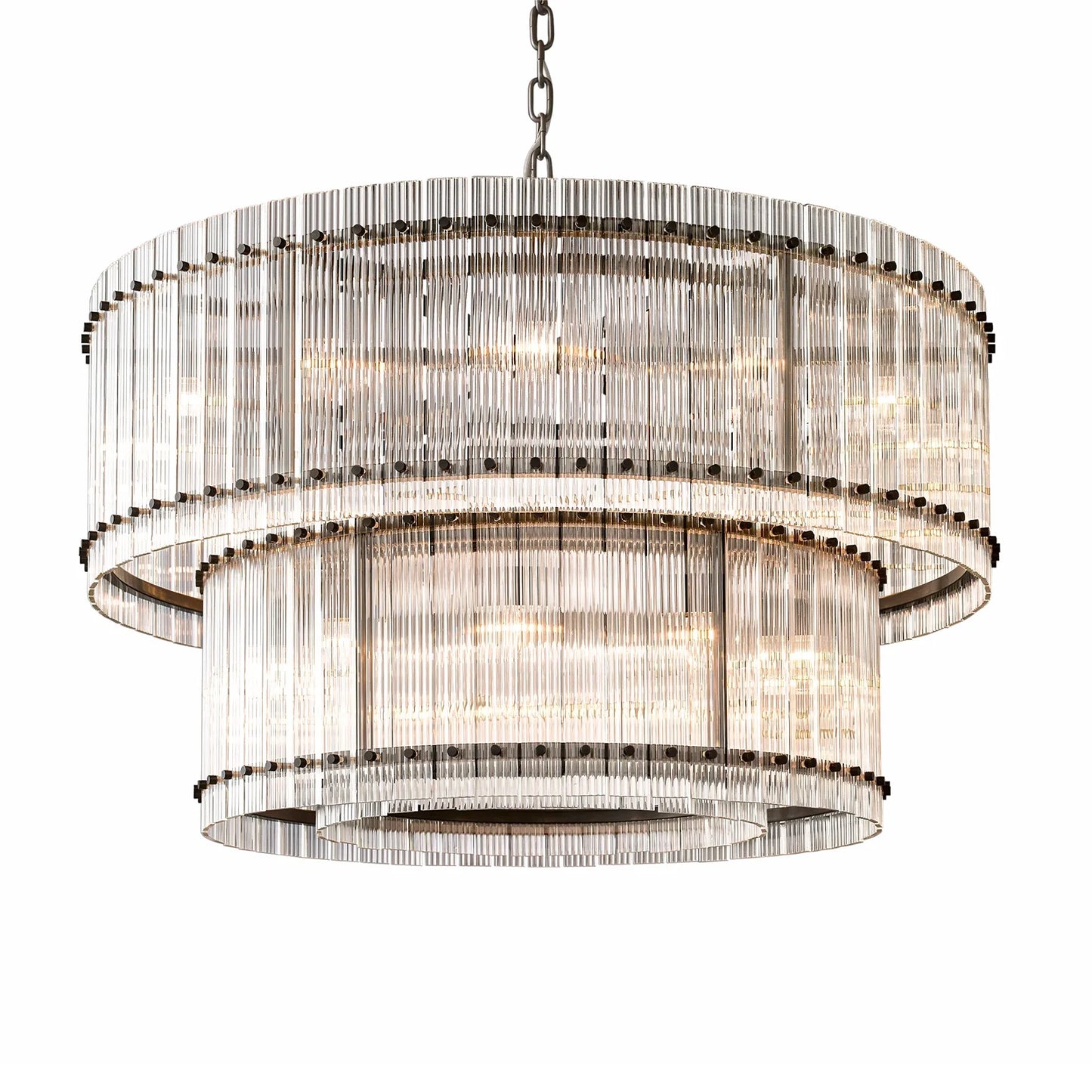 Sun Marcus Two-Tier Glass Round Chandelier 22", 37", 48", 60"