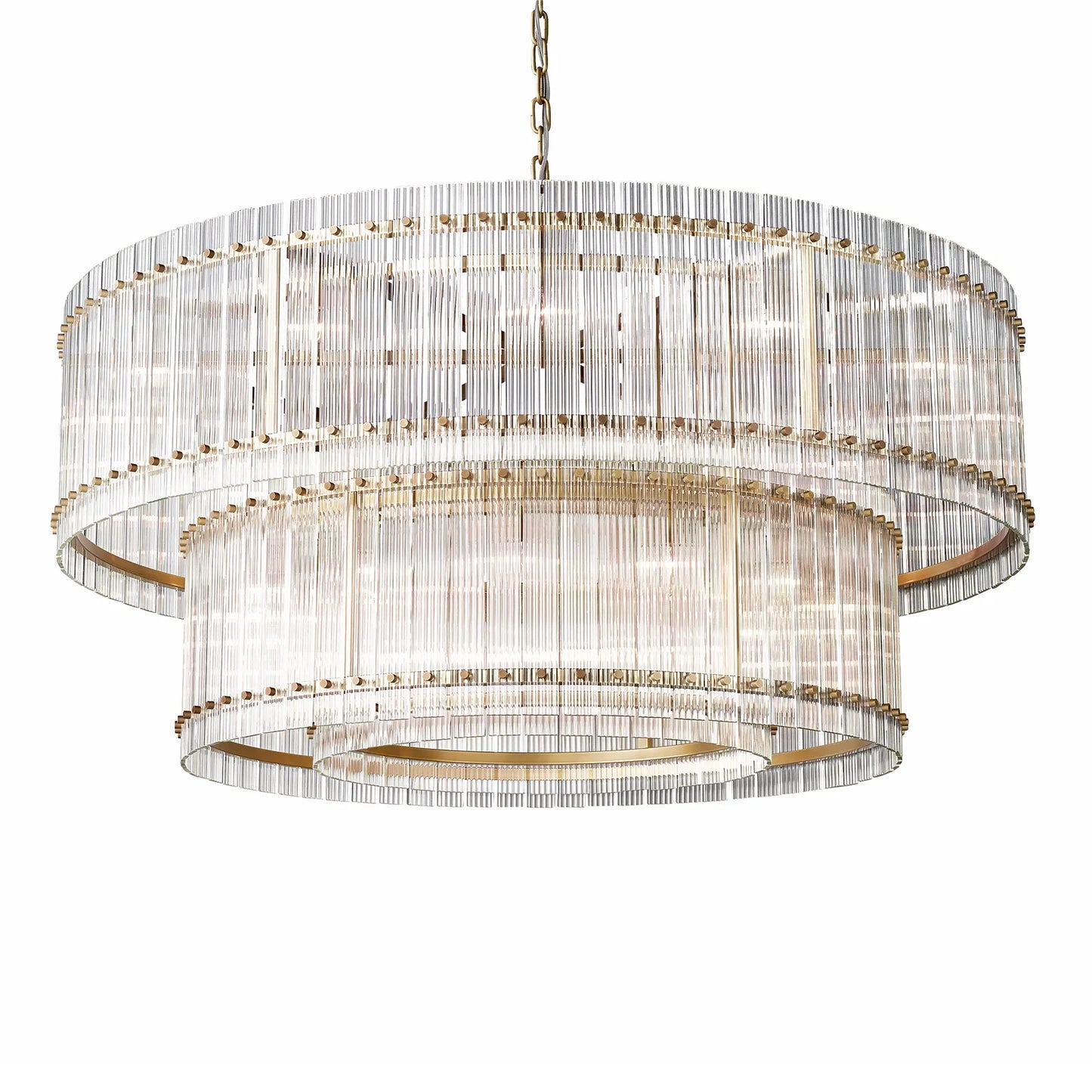 Sun Marcus Two-Tier Glass Round Chandelier 22", 37", 48", 60"