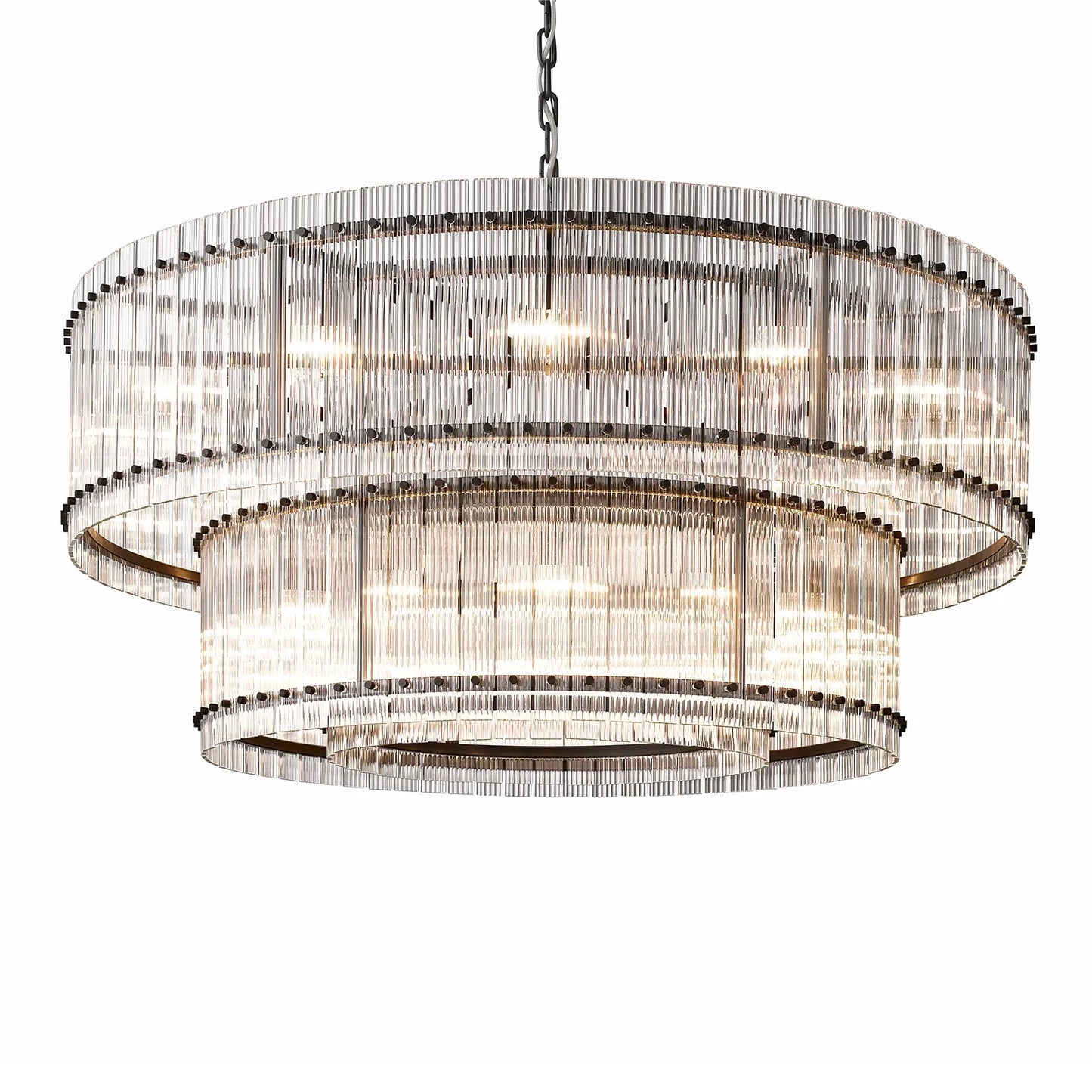 Sun Marcus Two-Tier Glass Round Chandelier 22", 37", 48", 60"
