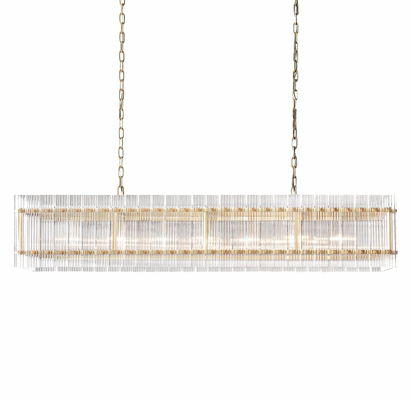 Sun Marcus Glass Rectangle Chandelier 54", 72"
