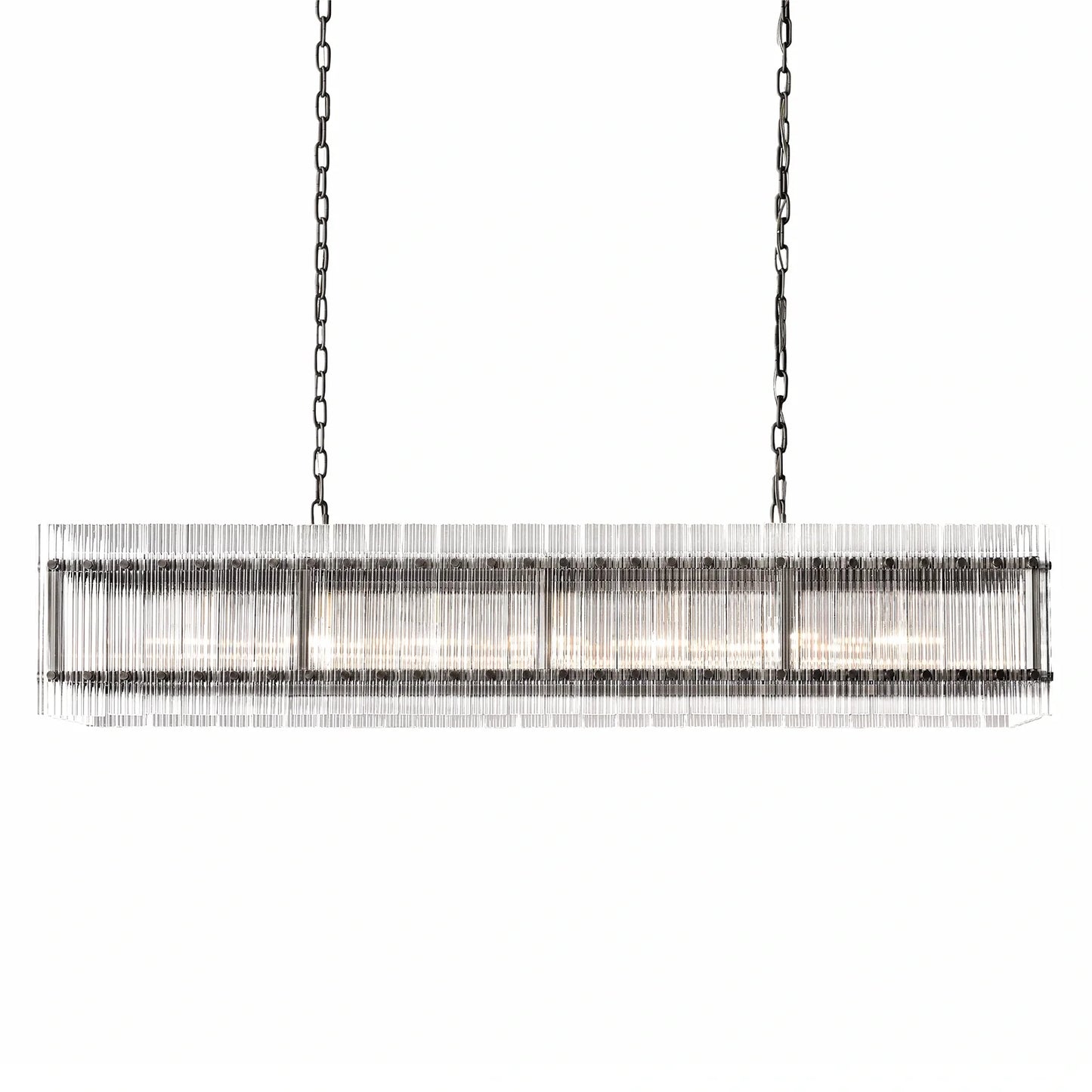 Sun Marcus Glass Rectangle Chandelier 54", 72"