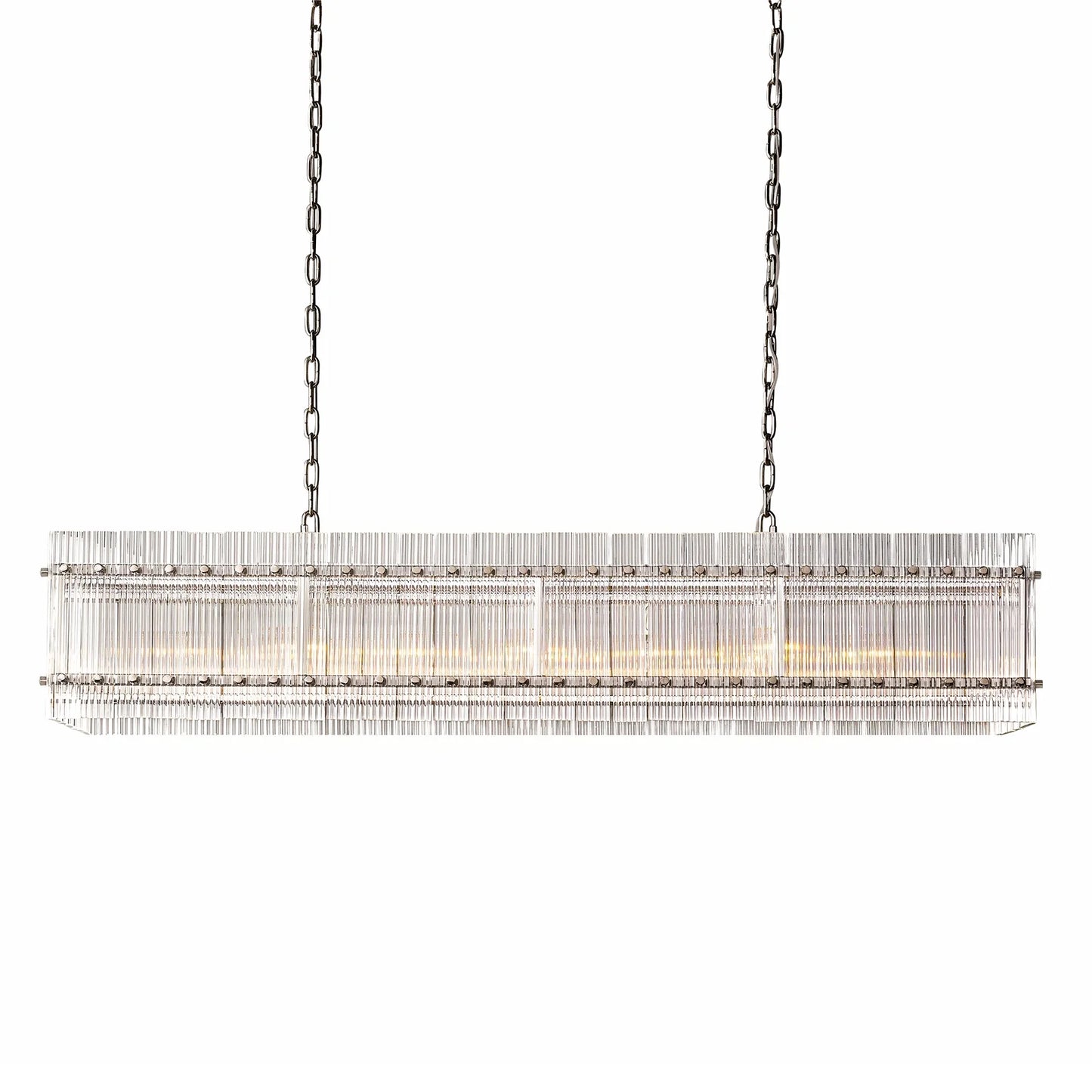 Sun Marcus Glass Rectangle Chandelier 54", 72"