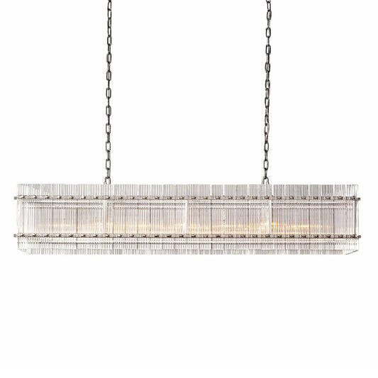 Sun Marcus Glass Rectangle Chandelier 54", 72"