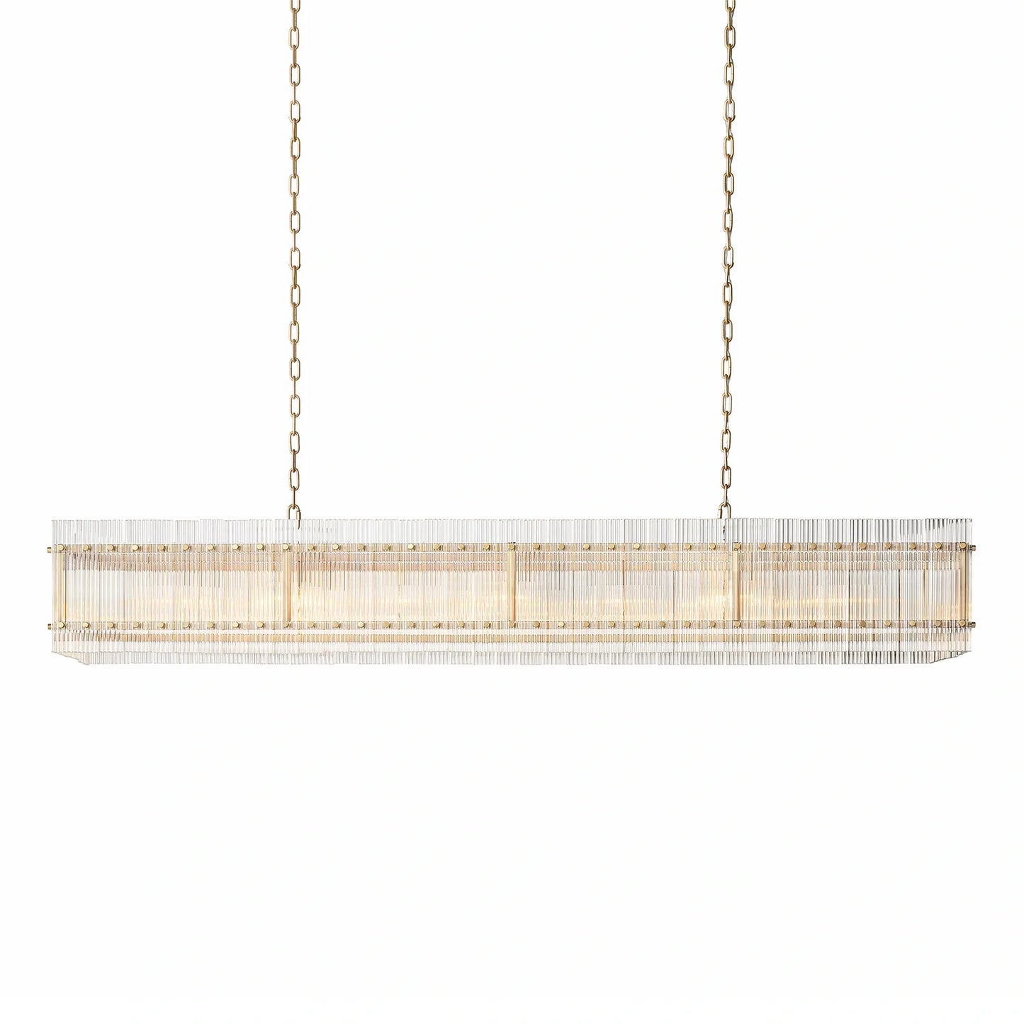 Sun Marcus Glass Rectangle Chandelier 54", 72"