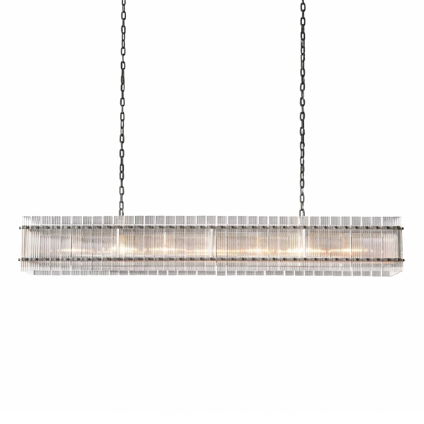 Sun Marcus Glass Rectangle Chandelier 54", 72"